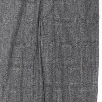 Preloved NEXT Mens Grey Check  Trousers  Size 32 in L29 in - Detail