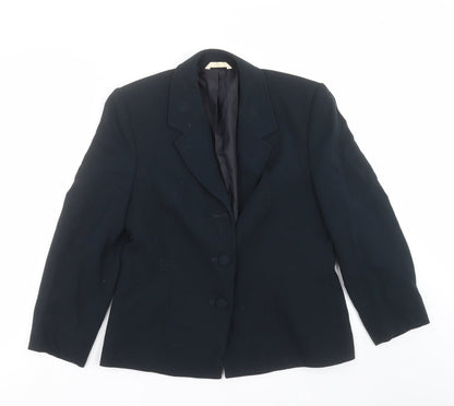 Preworn Womens Blue   Jacket Suit Jacket Size 14