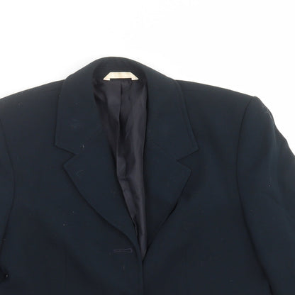 Preworn Womens Blue   Jacket Suit Jacket Size 14