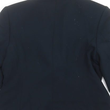 Preworn Womens Blue   Jacket Suit Jacket Size 14
