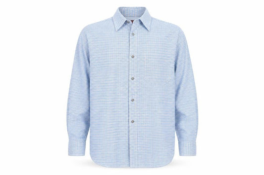 Moto Jeanswear Mens Blue Check   Button-Up Size M