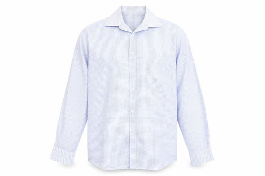 Burton Mens Blue Check   Button-Up Size 15.5