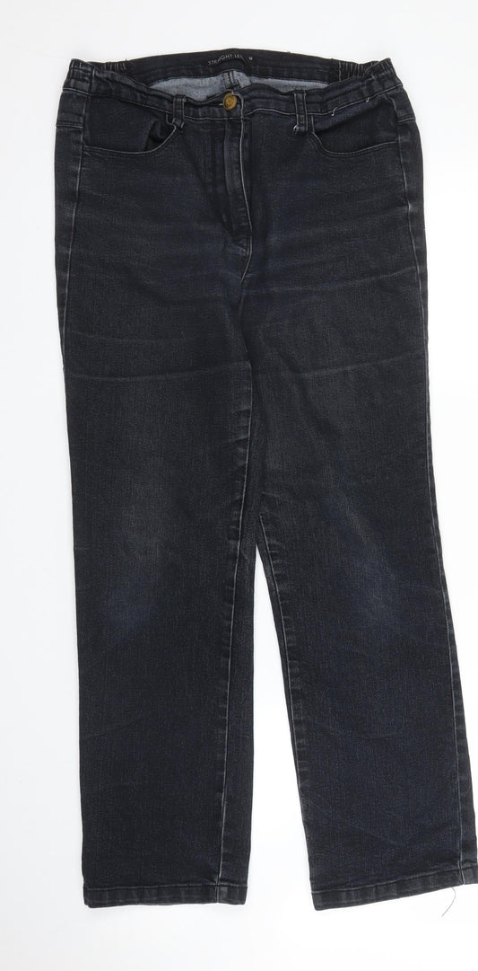 Preworn Womens Black  Denim Skinny Jeans Size 10 L25 in