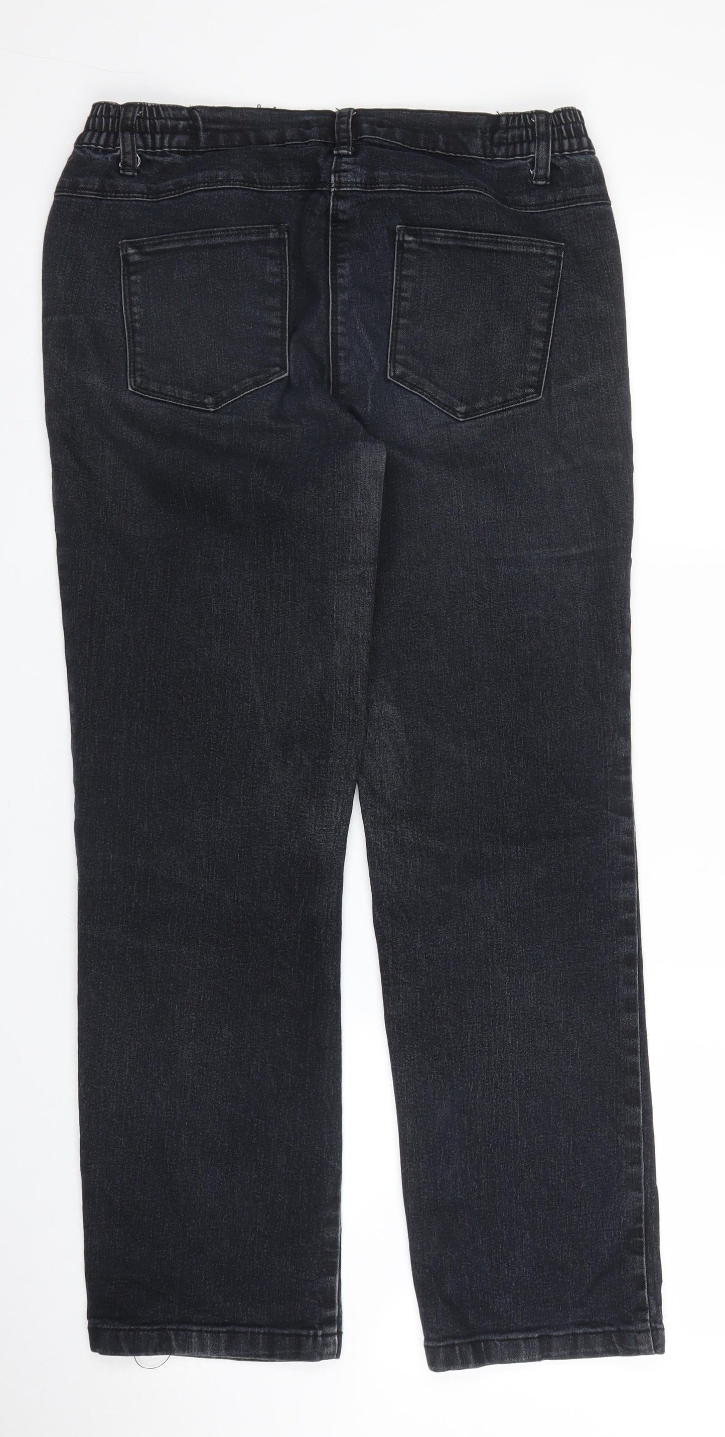 Preworn Womens Black  Denim Skinny Jeans Size 10 L25 in