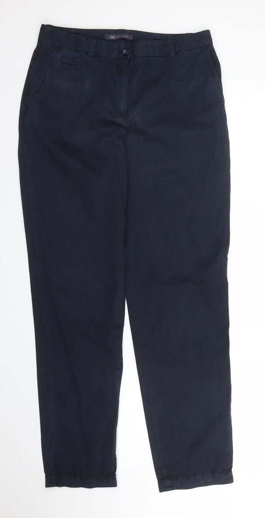 M&S Womens Blue   Carpenter Trousers Size 8 L29 in
