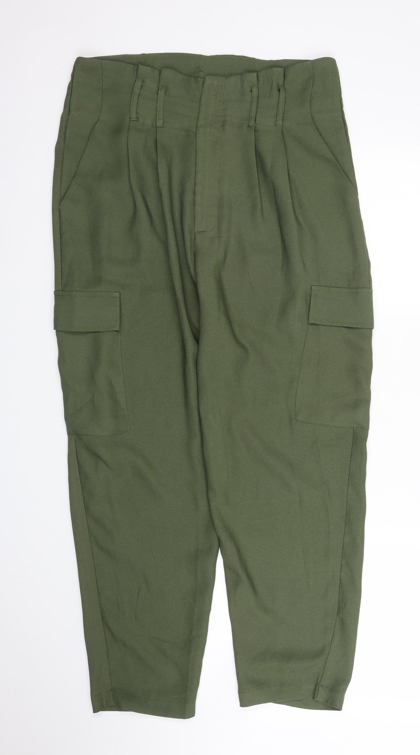 Quiz Womens Green   Carrot Trousers Size 12 L25 in