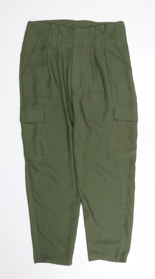 Quiz Womens Green   Carrot Trousers Size 12 L25 in