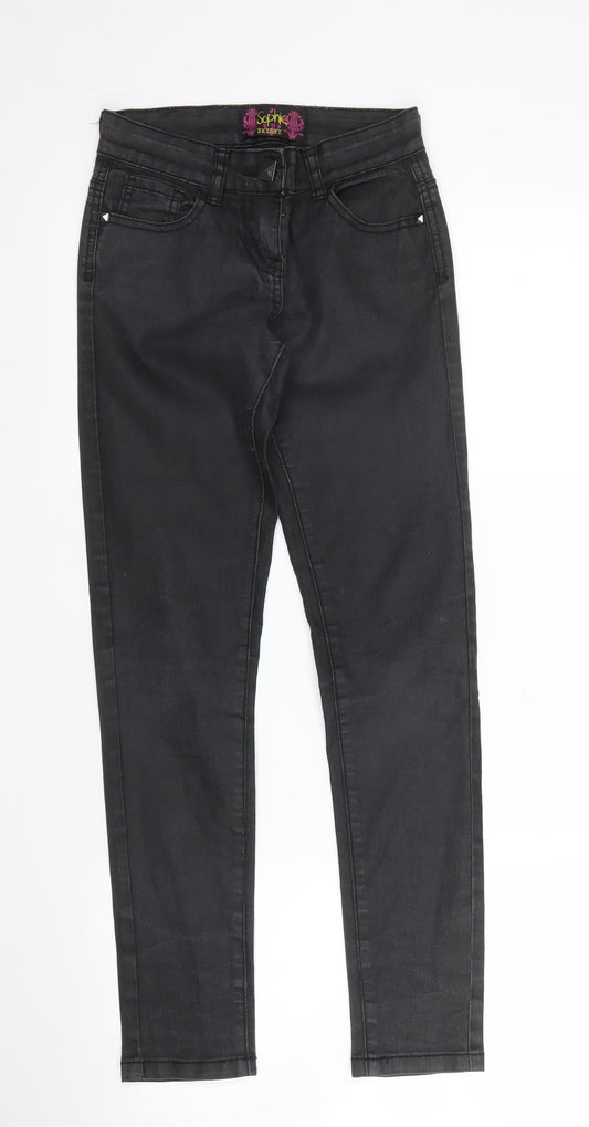 Sophie Girls Black  Denim Skinny Jeans Size 10 Years