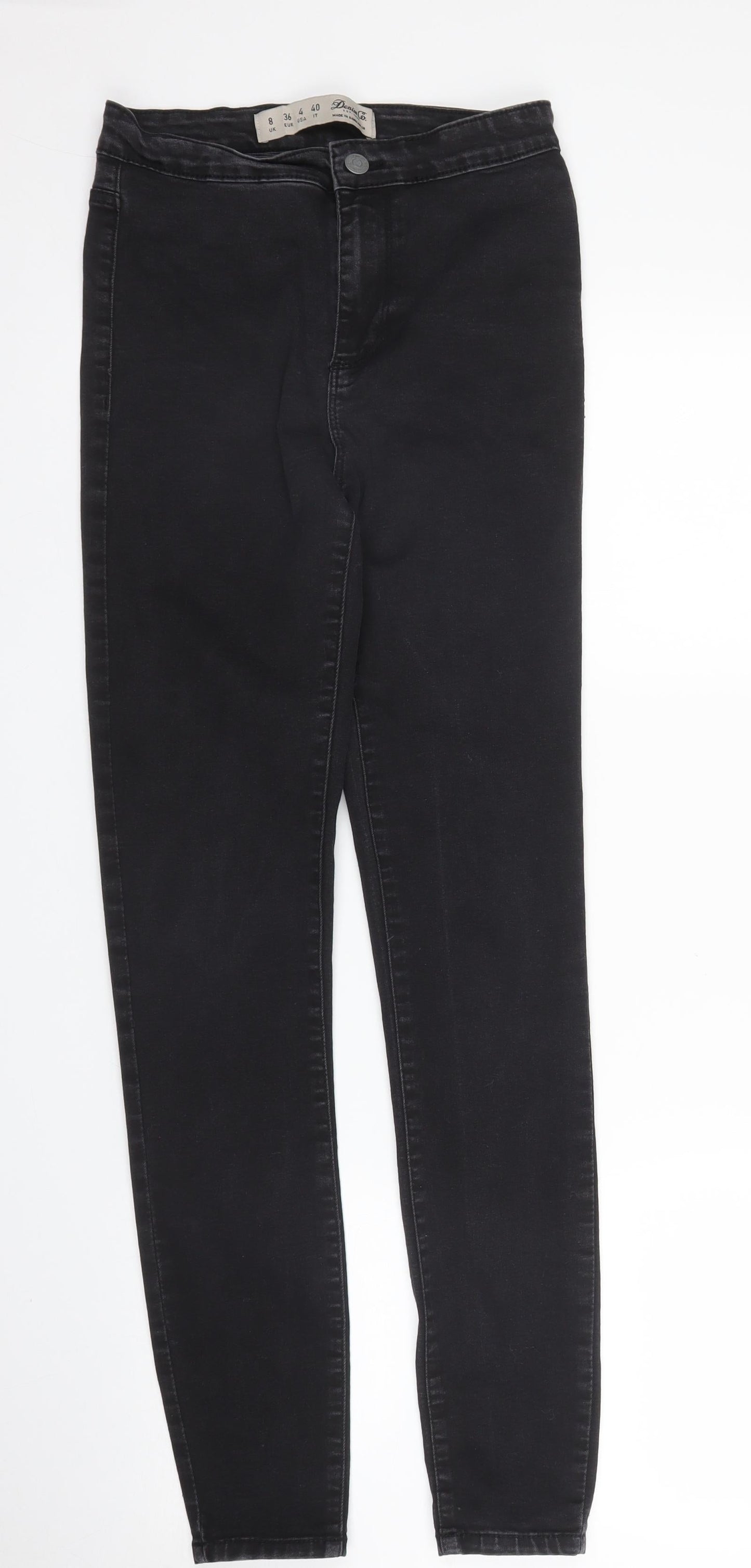Primark Womens Black  Denim Skinny Jeans Size 8 L29 in