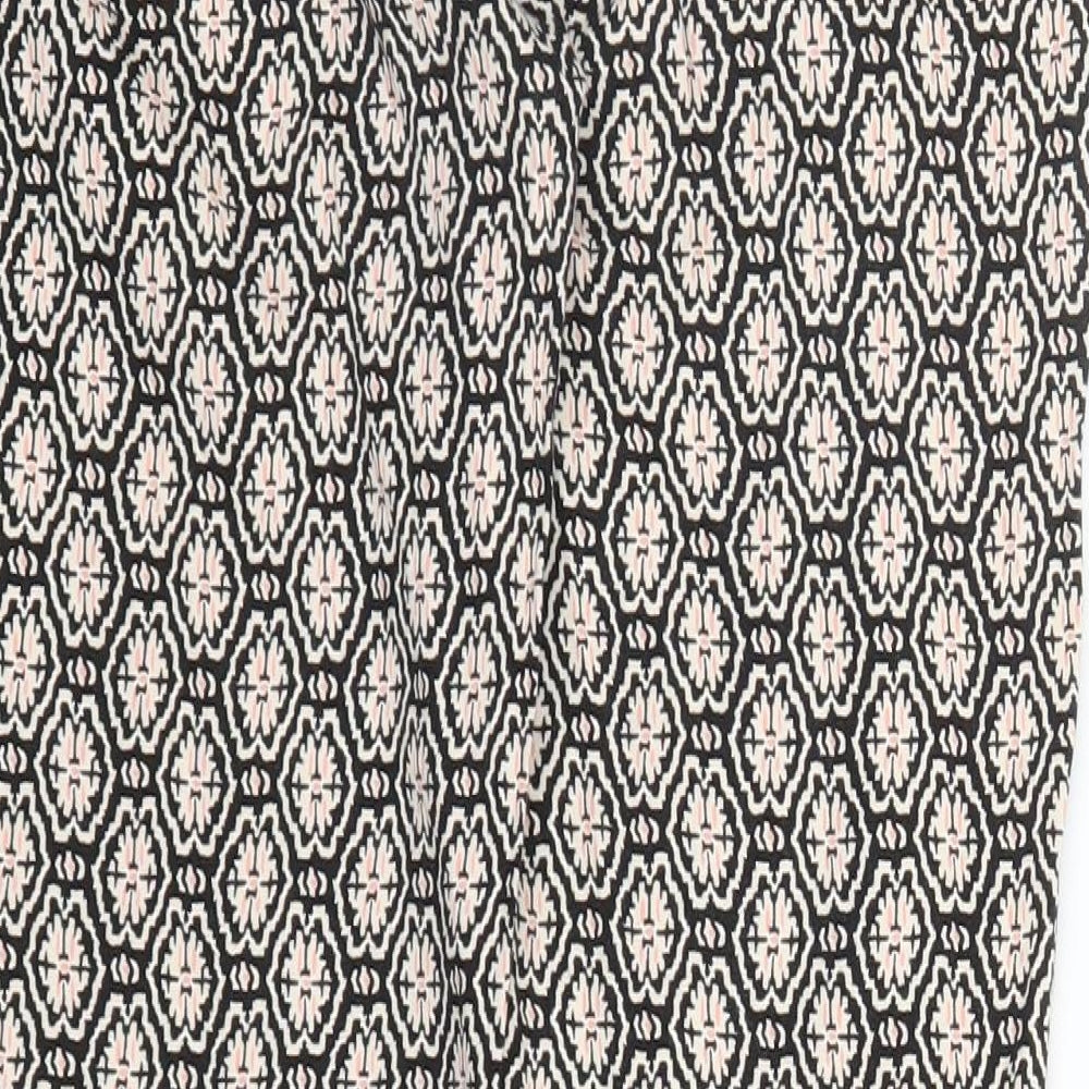 Primark Womens Pink Geometric  Capri Trousers Size 8 L24 in