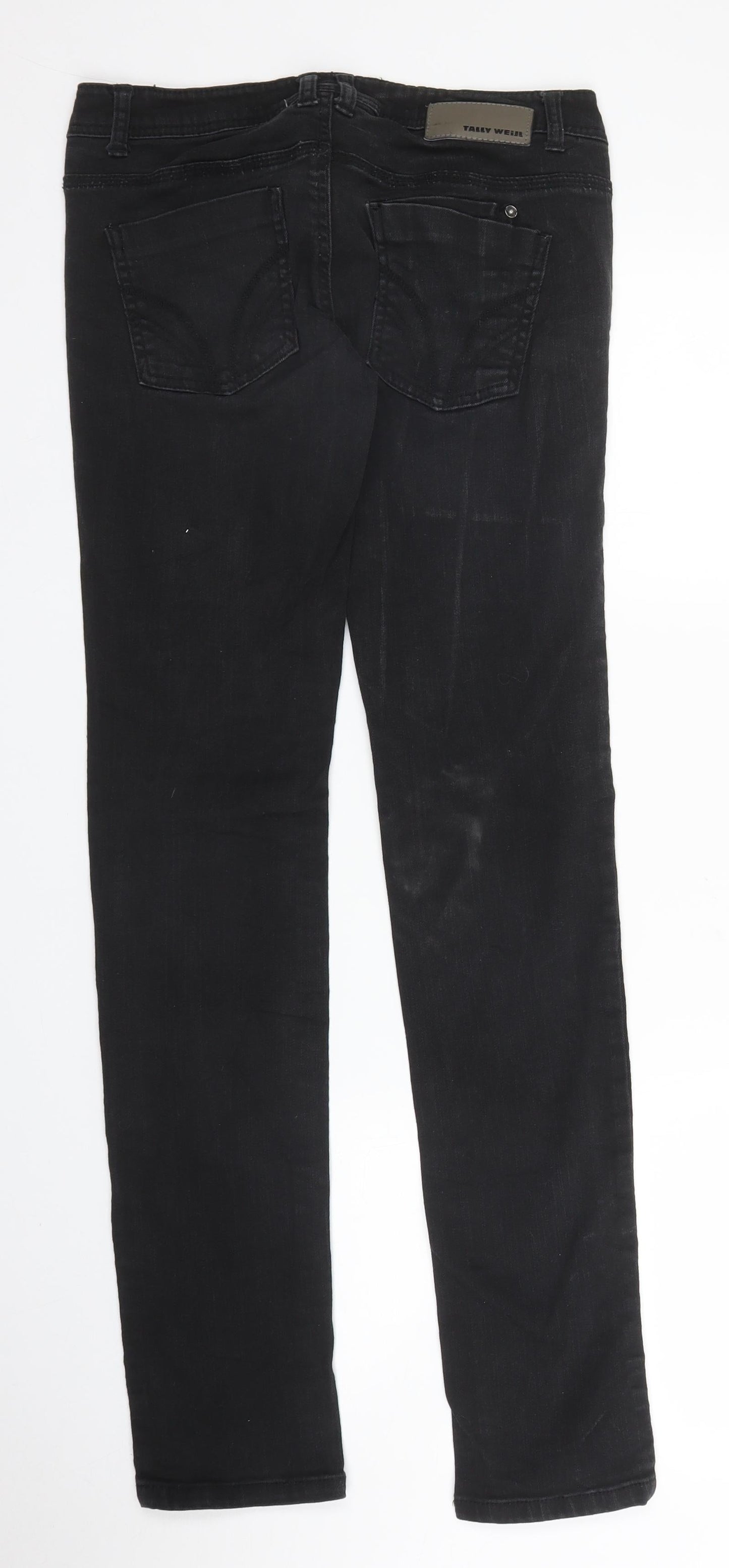 TALLY WEiJL Womens Black  Denim Skinny Jeans Size 8 L31 in