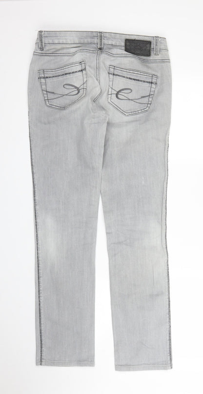 FIVE Womens Grey  Denim Straight Jeans Size 29 in L34 in