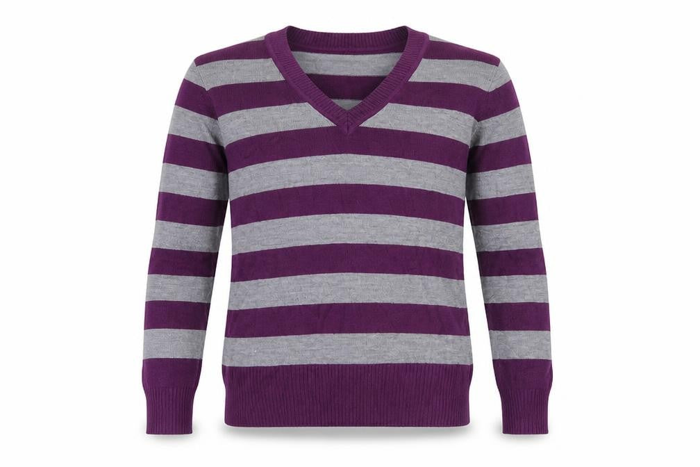 H&M Mens Purple Striped  Pullover Jumper Size M
