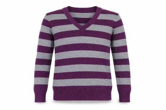 H&M Mens Purple Striped  Pullover Jumper Size M