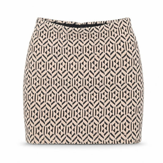 Atmosphere Womens Beige Geometric  A-Line Skirt Size 6