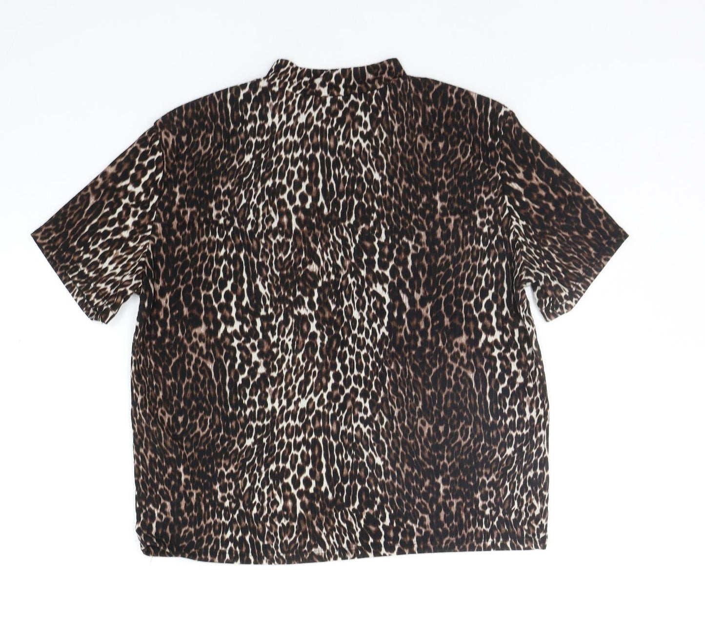 Zara Womens Beige Animal Print  Basic T-Shirt Size S