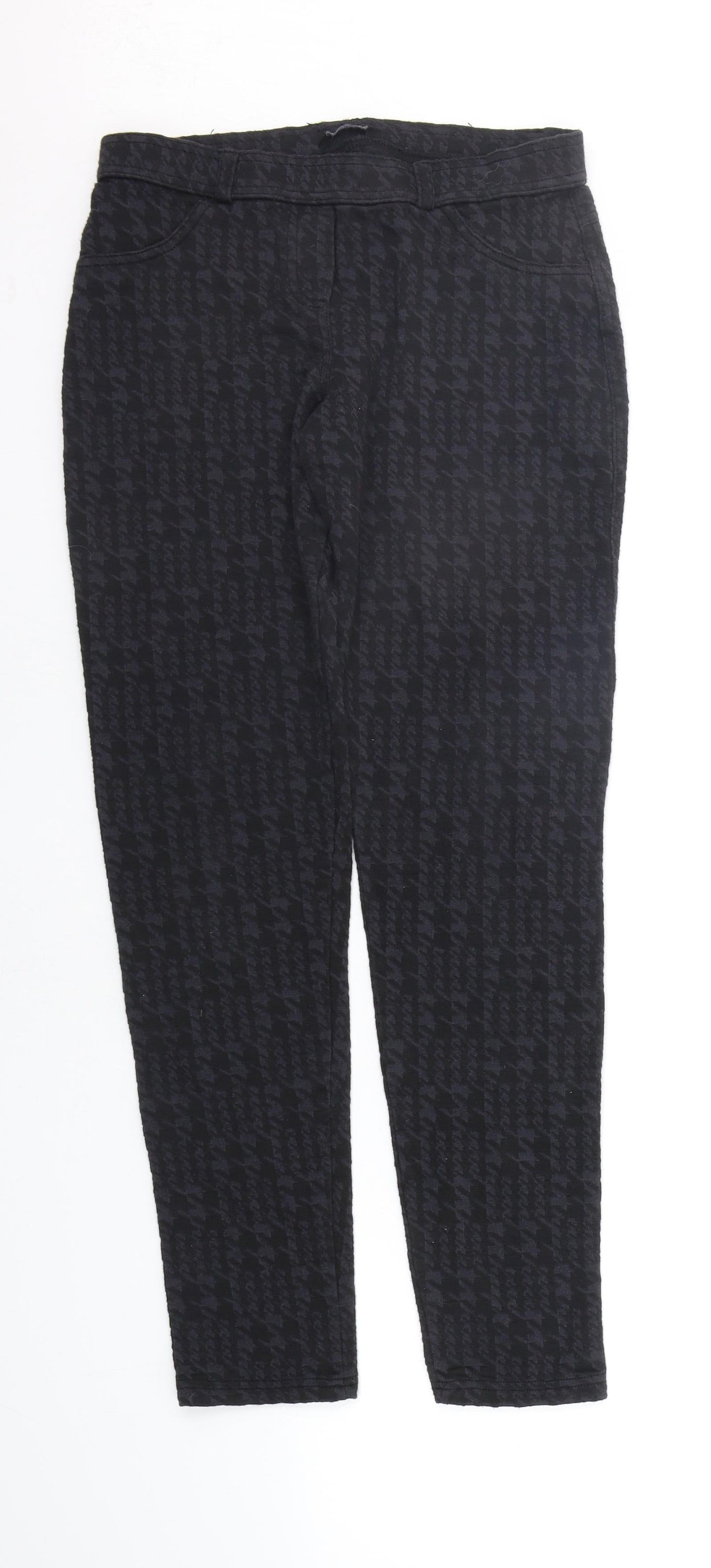 Select Womens Grey Geometric  Jegging Leggings Size 12 L27 in