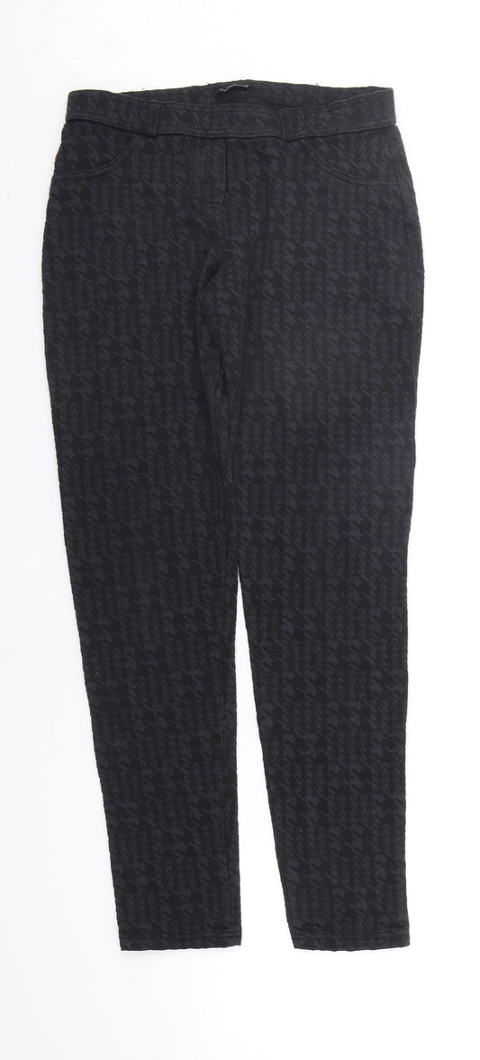 Select Womens Grey Geometric  Jegging Leggings Size 12 L27 in