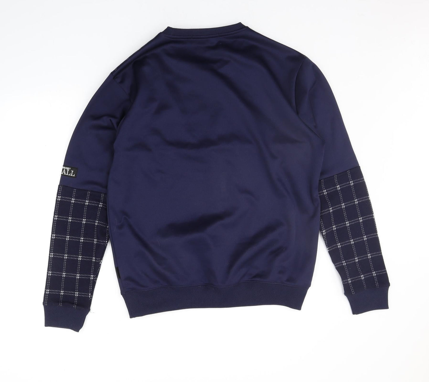 Bravo Mens Blue Check  Pullover Jumper Size XL
