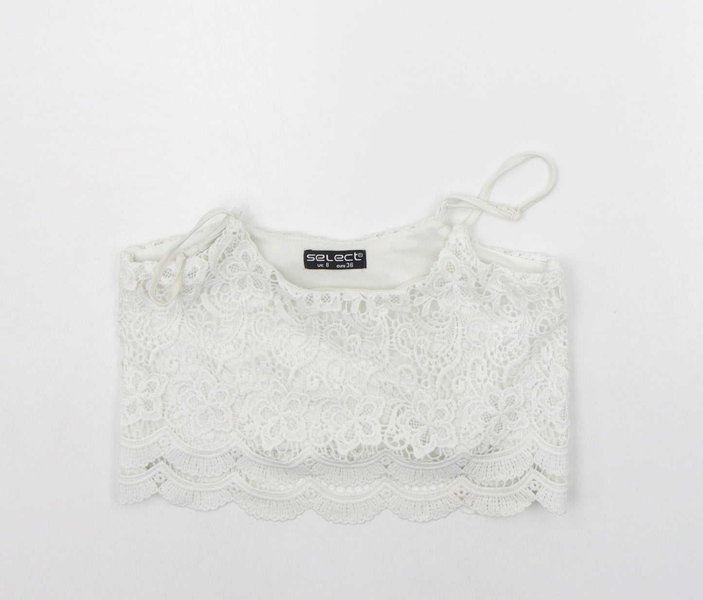 Select Womens White   Basic Tank Size 8