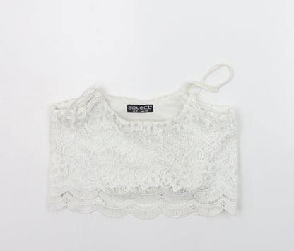 Select Womens White   Basic Tank Size 8
