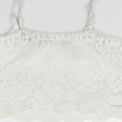 Select Womens White   Basic Tank Size 8