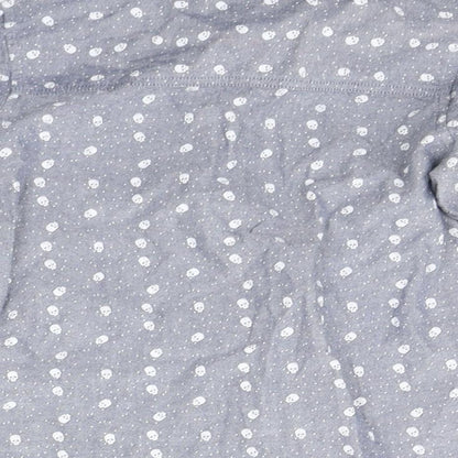 Preloved Matalan Boys Grey Geometric  Basic Button-Up Size 3-4 Years  - SKULLS - Label