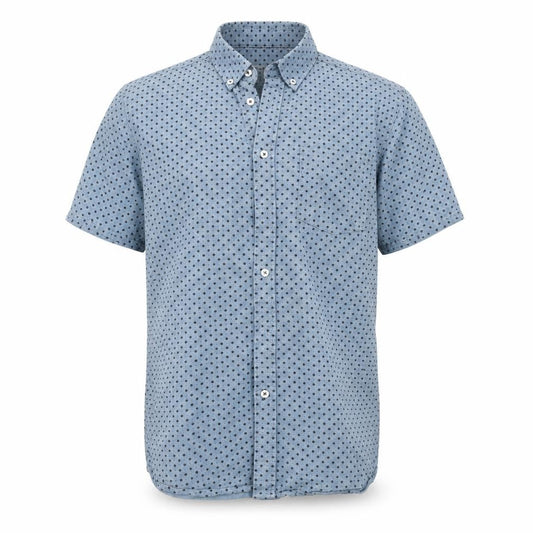 George  Mens Blue Polka Dot   Button-Up Size S