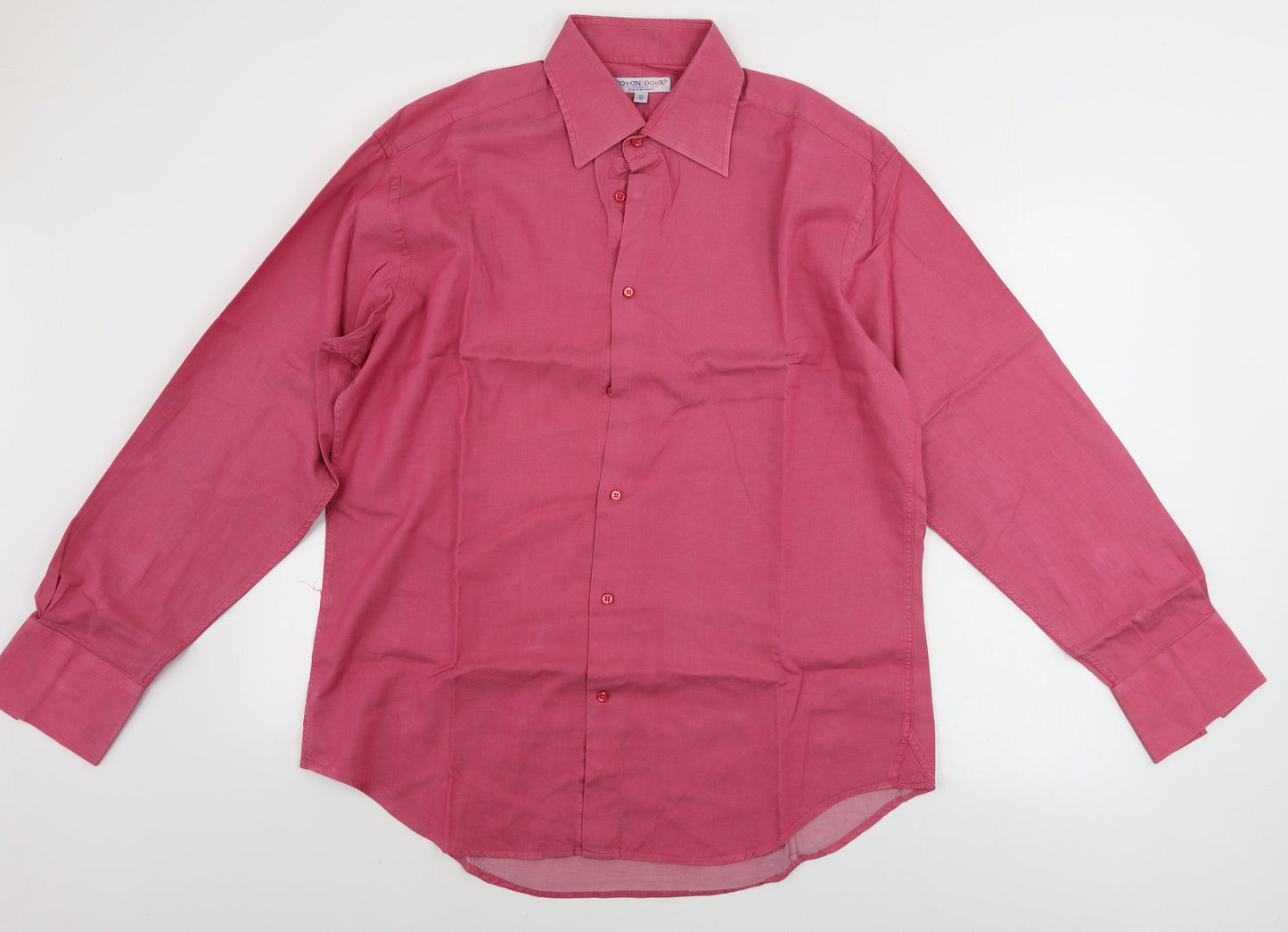cotton doux Mens Pink    Button-Up Size 15.5