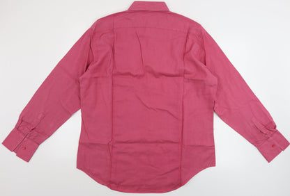 cotton doux Mens Pink    Button-Up Size 15.5
