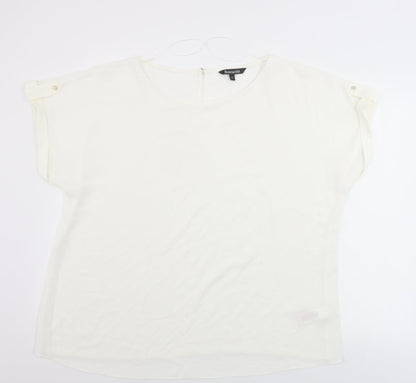 Preloved Bonmarché  Womens Ivory   Basic Blouse Size 22 - Front