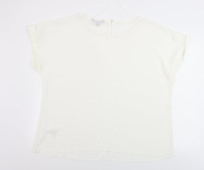 Preloved Bonmarché  Womens Ivory   Basic Blouse Size 22 - Back