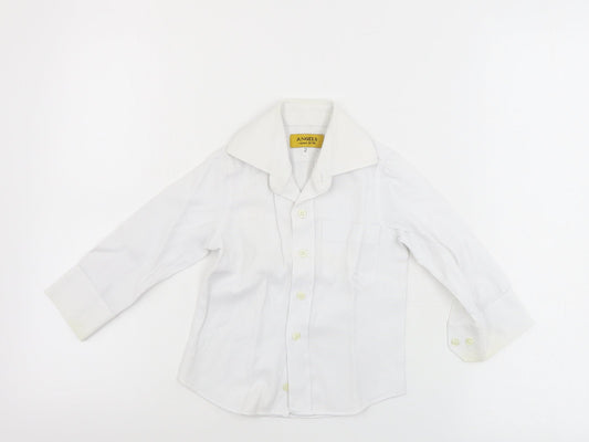 Angels Boys White   Basic Button-Up Size 9-10 Years