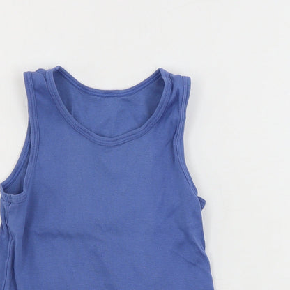 Preloved Nutmeg  Girls Blue   Basic Tank Size 7-8 Years - Detail