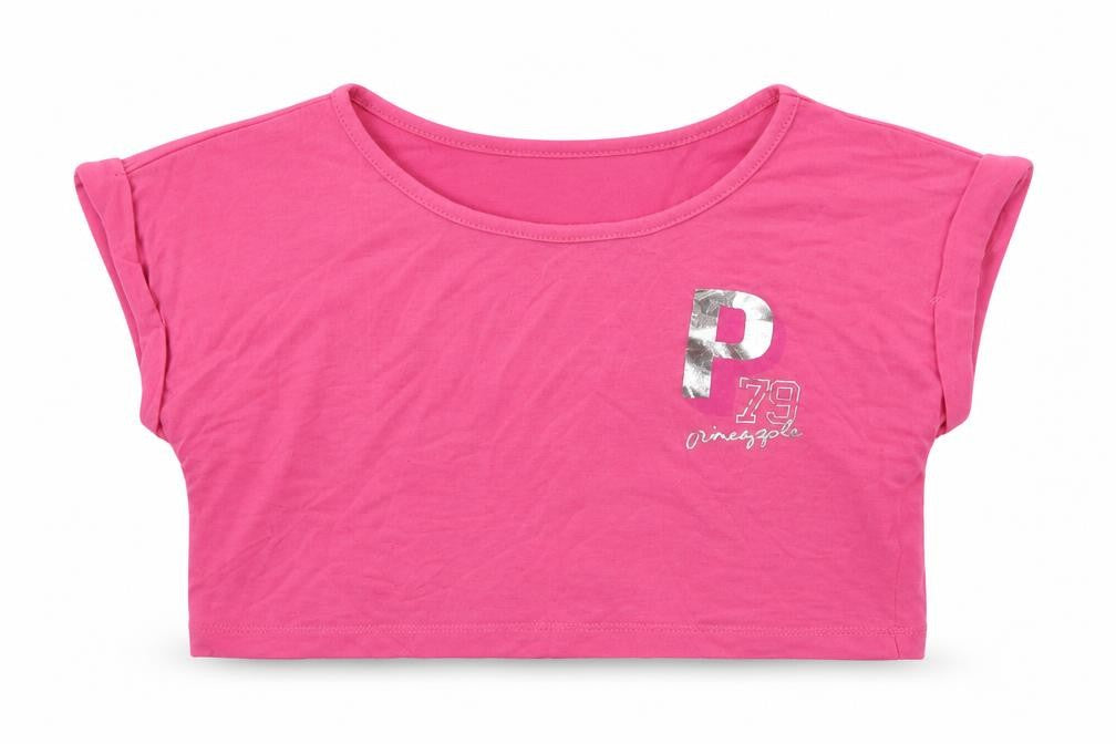 Pineapple  Girls Orange   Basic T-Shirt Size 7-8 Years