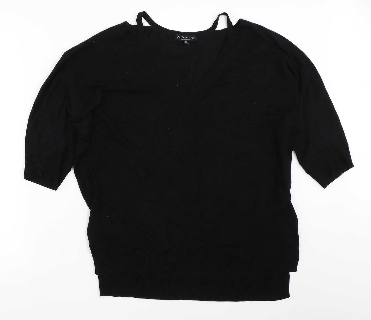 F&F Womens Black   Pullover Jumper Size 12