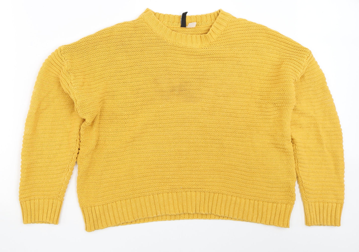 H&M Womens Yellow   Pullover Jumper Size L
