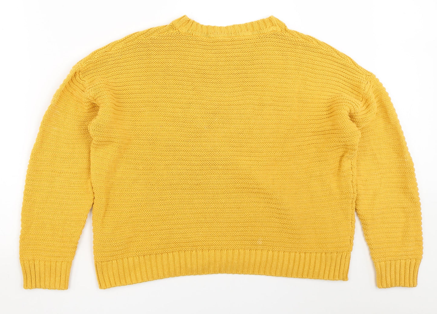 H&M Womens Yellow   Pullover Jumper Size L