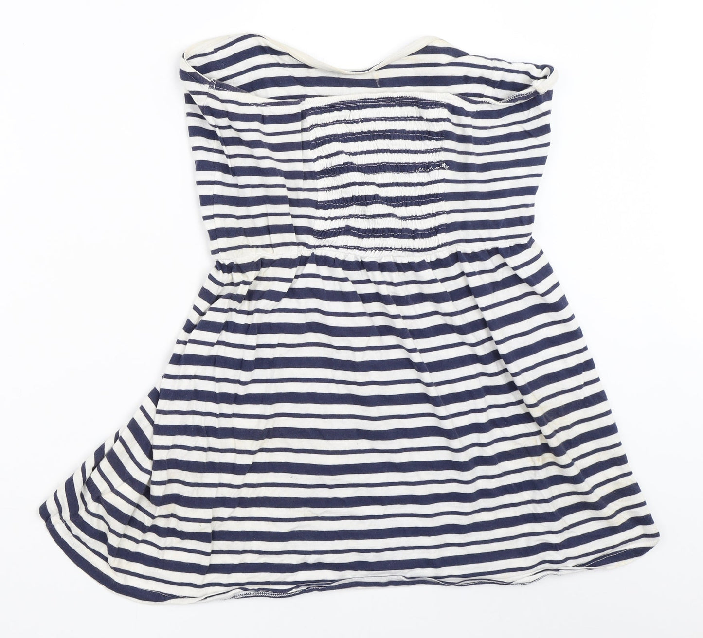 INSIDE Womens Blue Striped  Basic T-Shirt Size L
