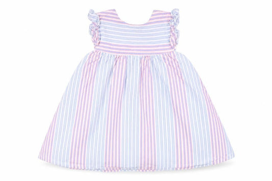George Girls Blue Striped  Fit & Flare  Size 9-12 Months