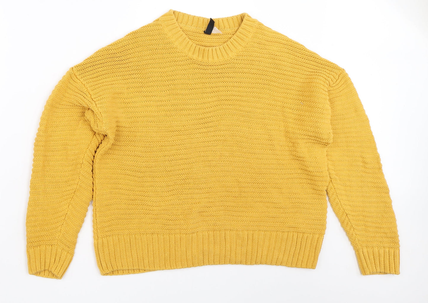 H&M Womens Yellow   Pullover Jumper Size M