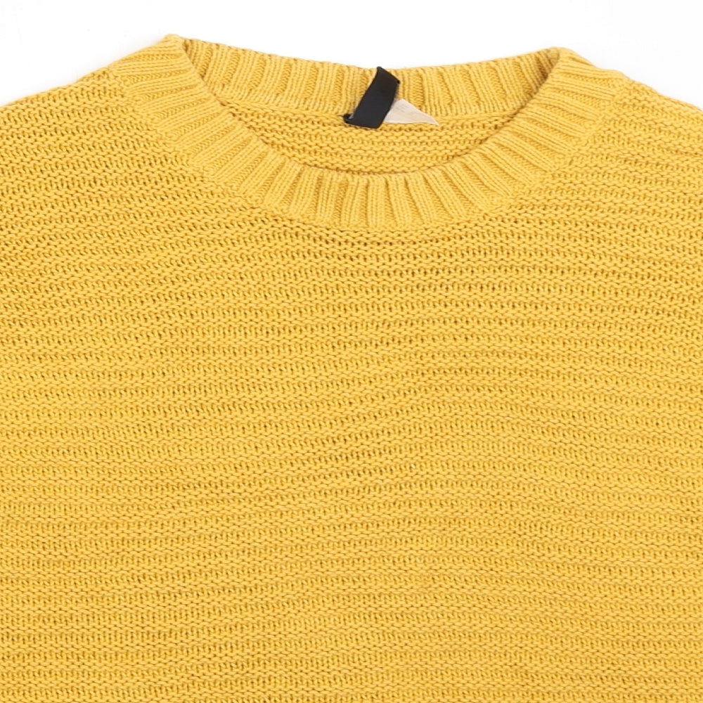 H&M Womens Yellow   Pullover Jumper Size M