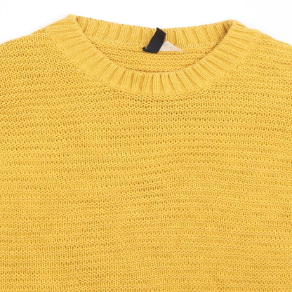 H&M Womens Yellow   Pullover Jumper Size M