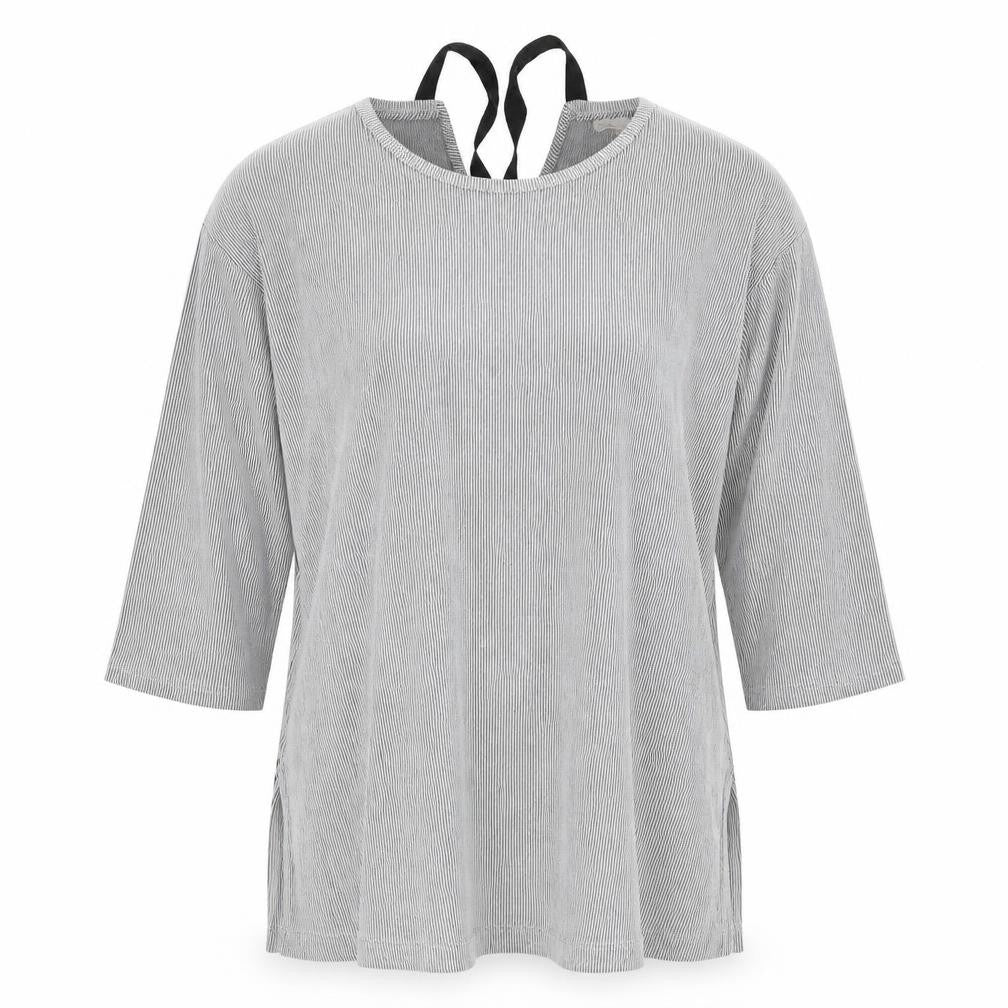 F&F Womens Grey Striped  Pullover Jumper Size 12