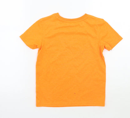 George Girls Orange   Basic T-Shirt Size 5-6 Years