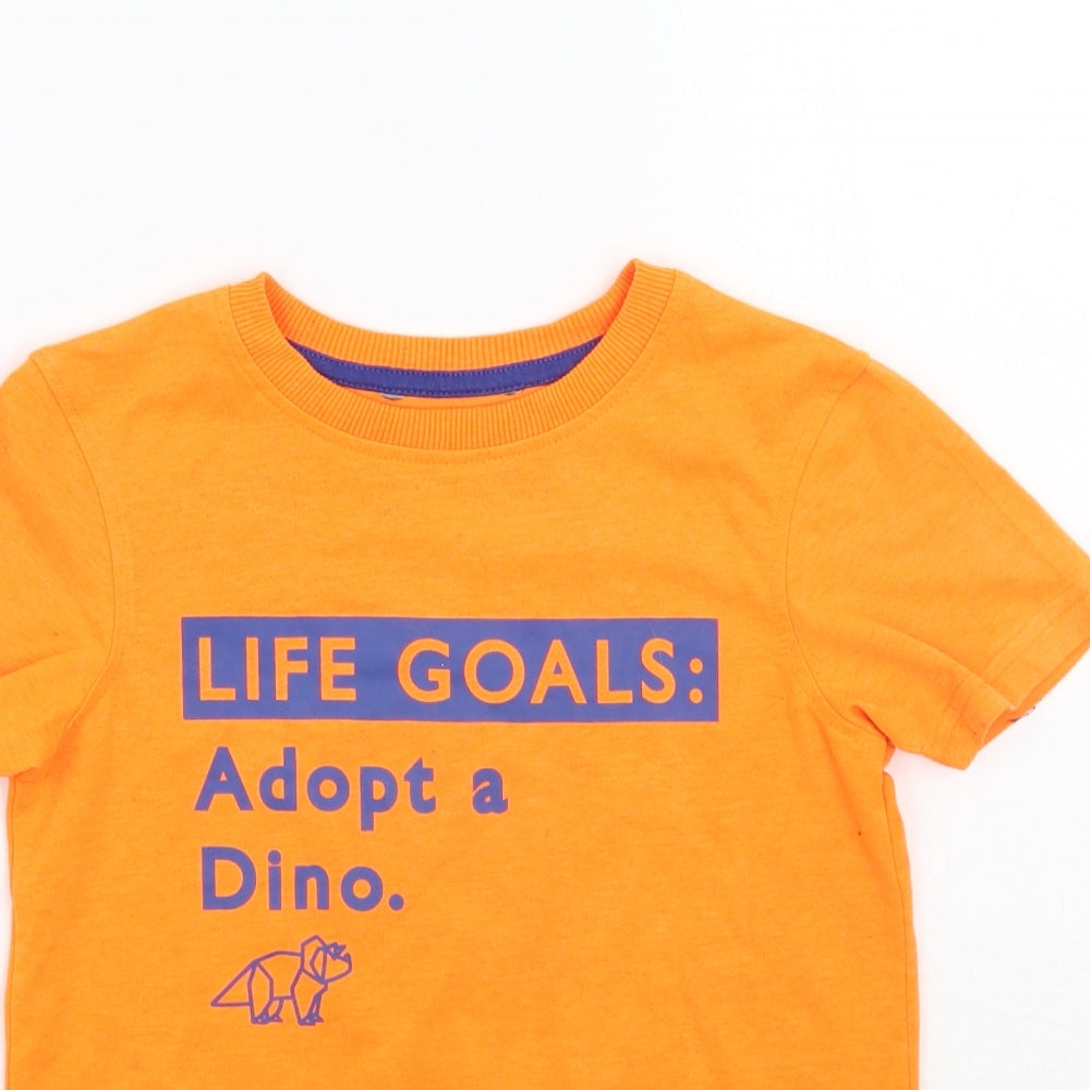 George Girls Orange   Basic T-Shirt Size 5-6 Years