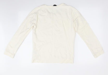 Dorothy Perkins Womens Ivory   Pullover Jumper Size 12  - Lace inset on shoulders