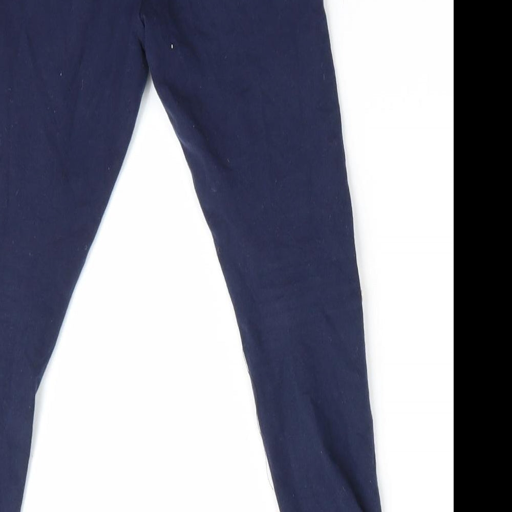 F&F Girls Blue Animal Print   Pyjama Pants Size 5-6 Years  - Rudolph logo on knees