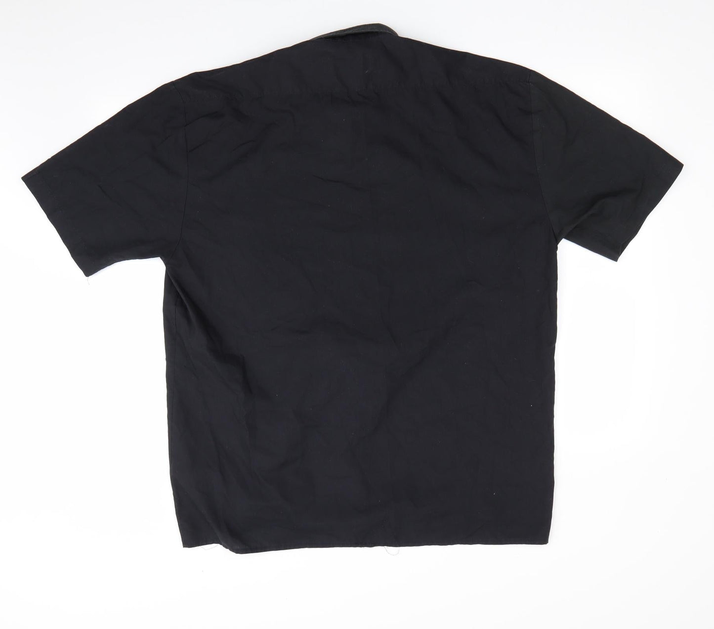 Lorenzzo Mens Black    Button-Up Size XL