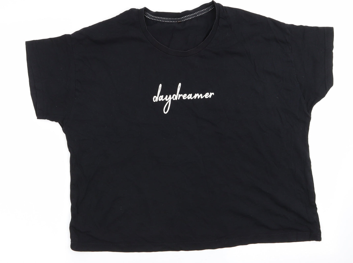 George Womens Black Solid   Pyjama Top Size 8  - Day Dreamer